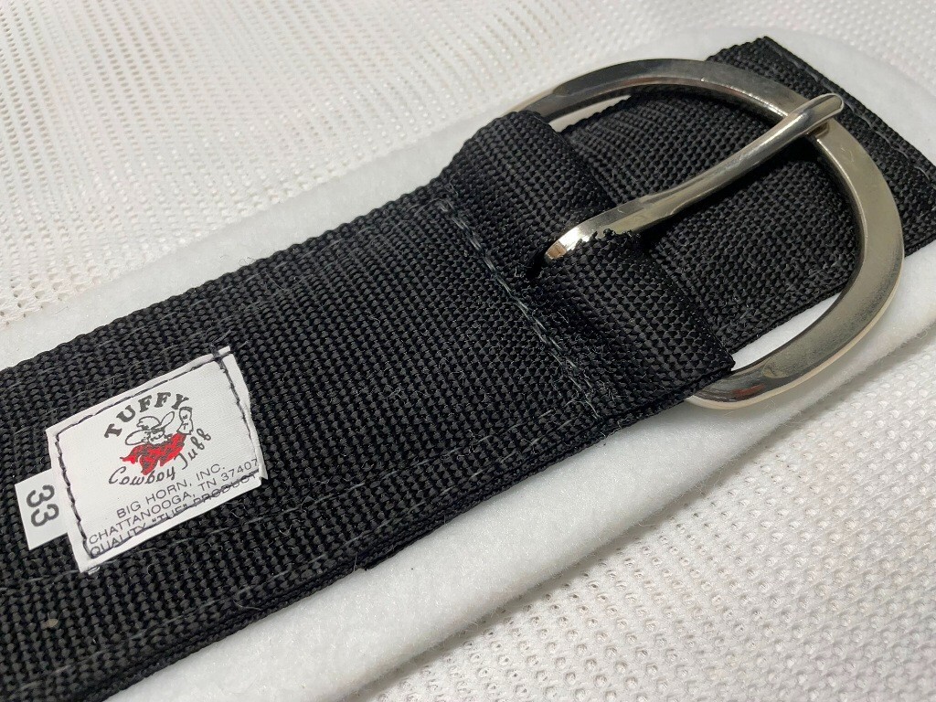 33" Black Nylon Western Cinch, Felt Lined, - New