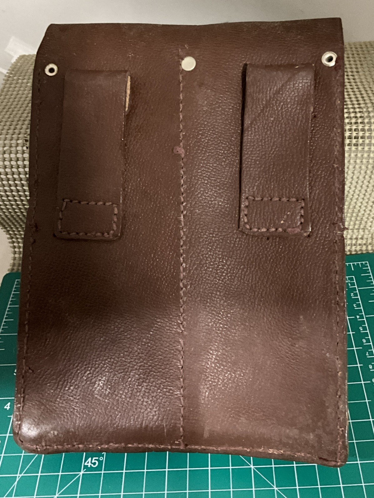 Romanian / Russian 4 Cell 7.62 Magazine Pouch Brown Leather