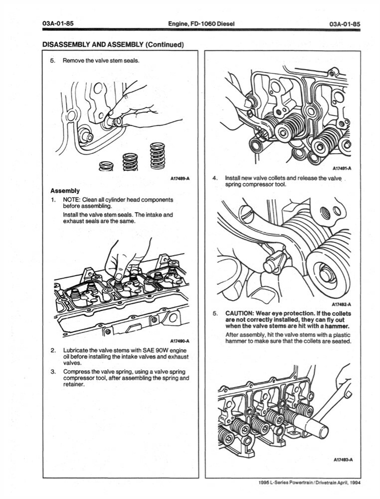 1995 Ford L-Series Truck Shop Service Repair Manual Book Engine Drivetrain OEM