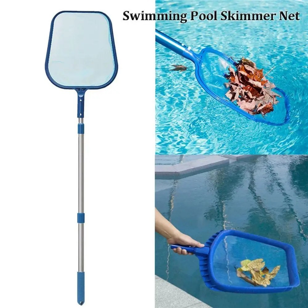 Telescopic Pool Skimmer Net Deep Bag Leaf Rake Spa Cleaner