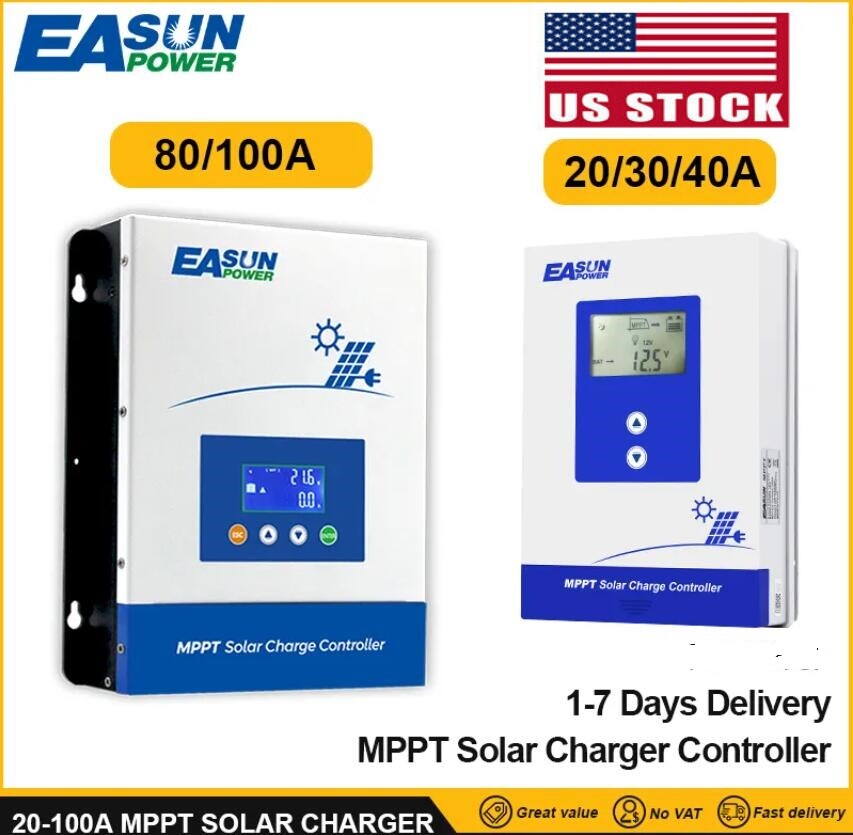 MPPT 100A 80/60/40/30A Solar Charge Controller 12V 24V 36V 48V Battery Regulator