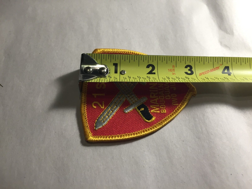 USMC 21st Marine Regiment color patch (3" x 2-3/4")