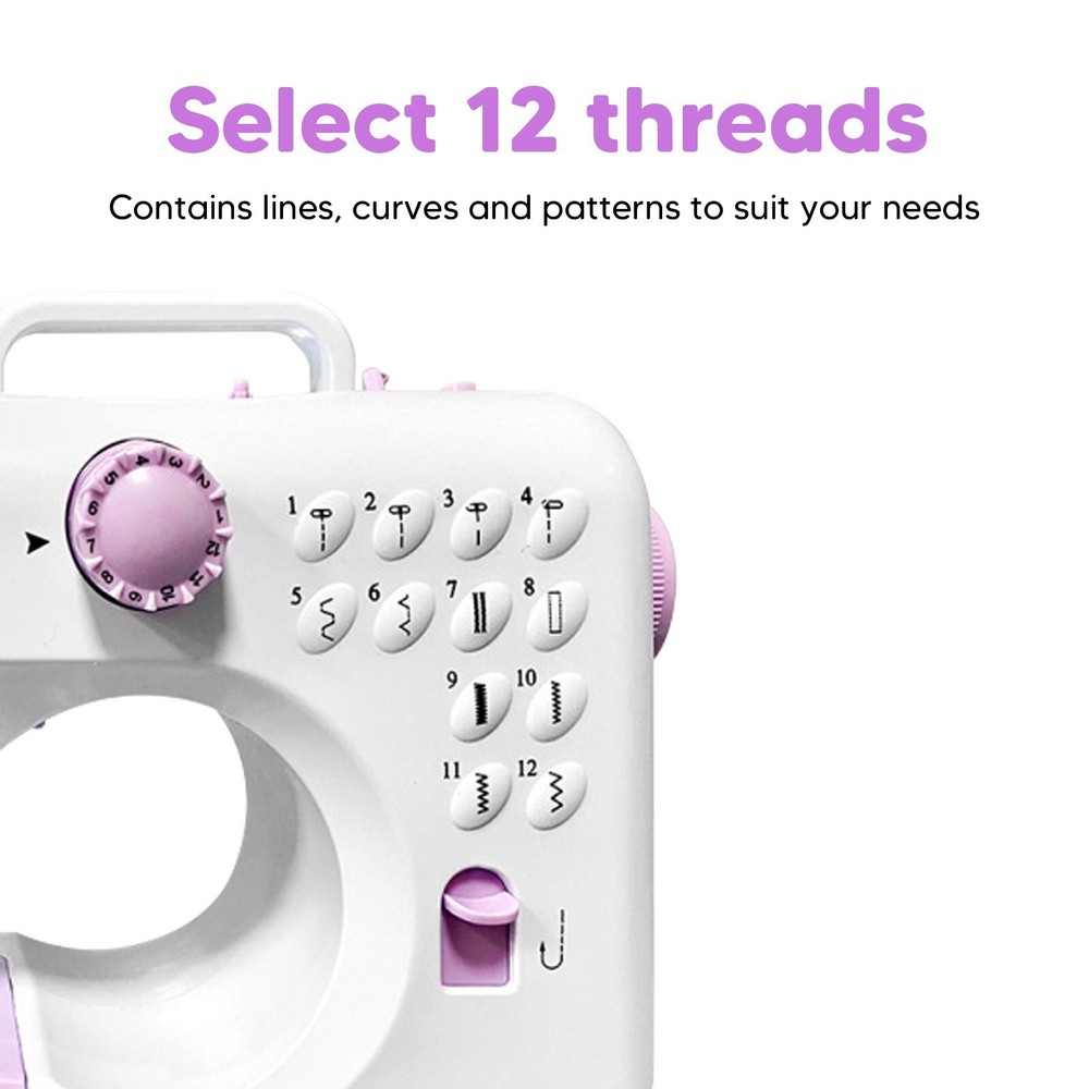 MINI Electric Portable Sewing Machine Crafting Handwork Mending Machine 12 Modes
