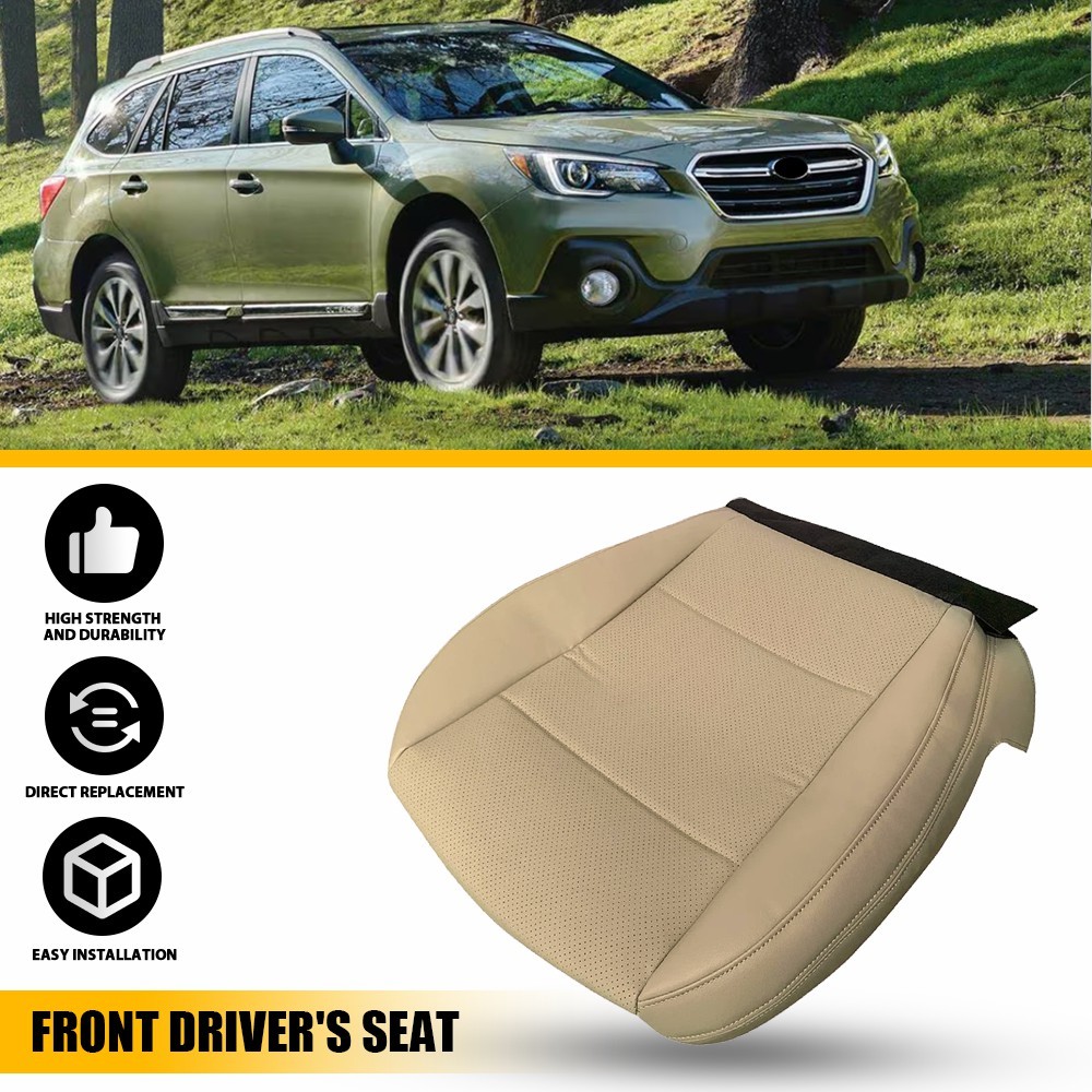 For 2015-2019 Subaru Outback Driver Perforated Leather Bottom Seat Cover TAN EXR