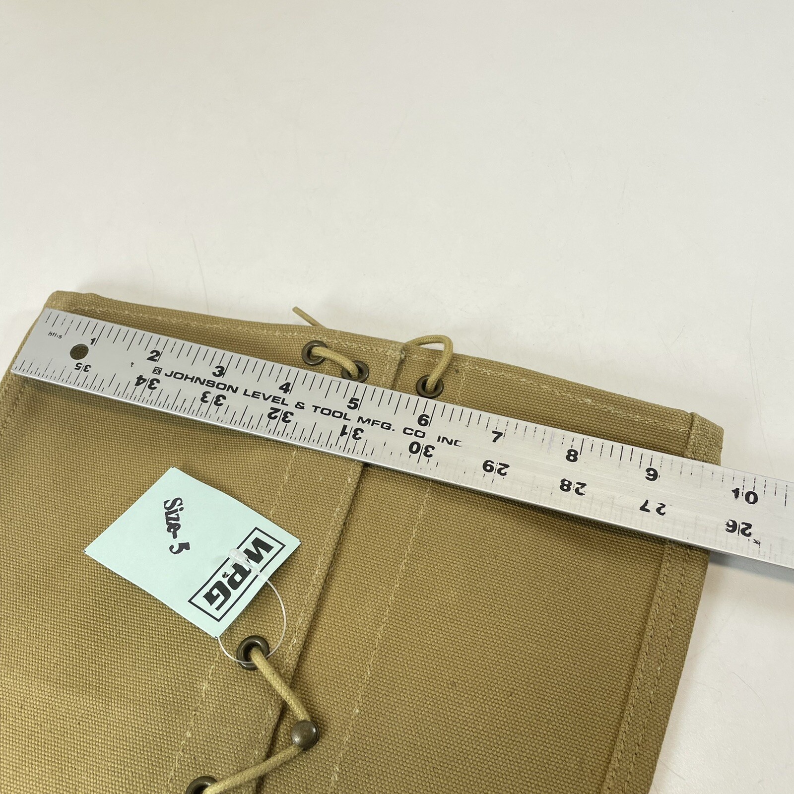 US Army WWI M1910 Khaki Reproduction Canvas Leggings 19" Size 5 New