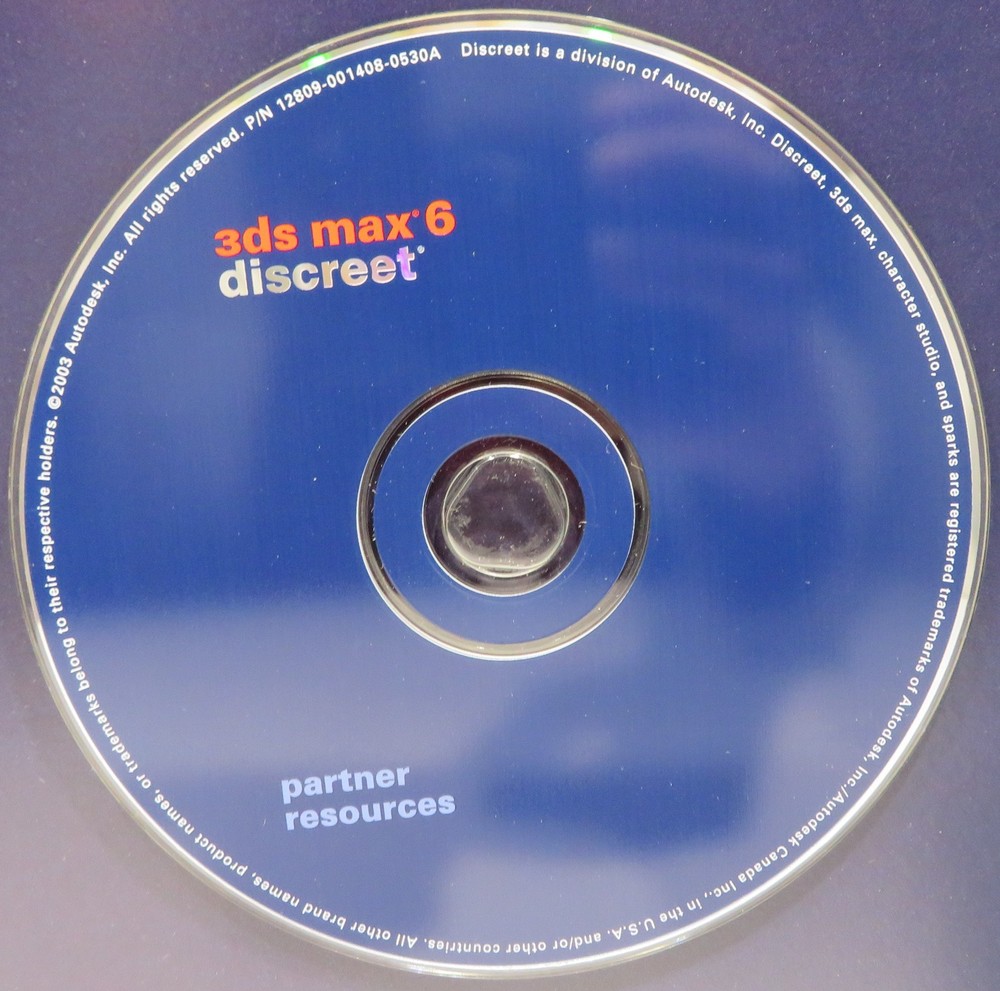 Autodesk 3DS Max 6 Discreet FULL Software & Resources Box 6 COM Upgrade - MAX R4