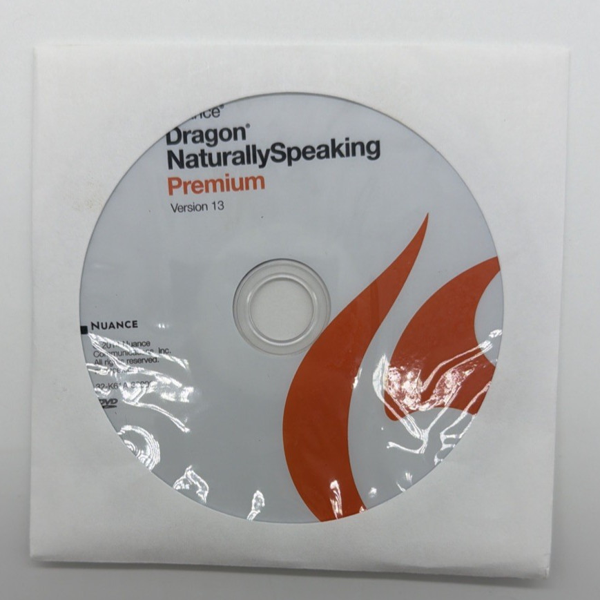 NUANCE Dragon NaturallySpeaking Premium Speech Recognition Software Version 13