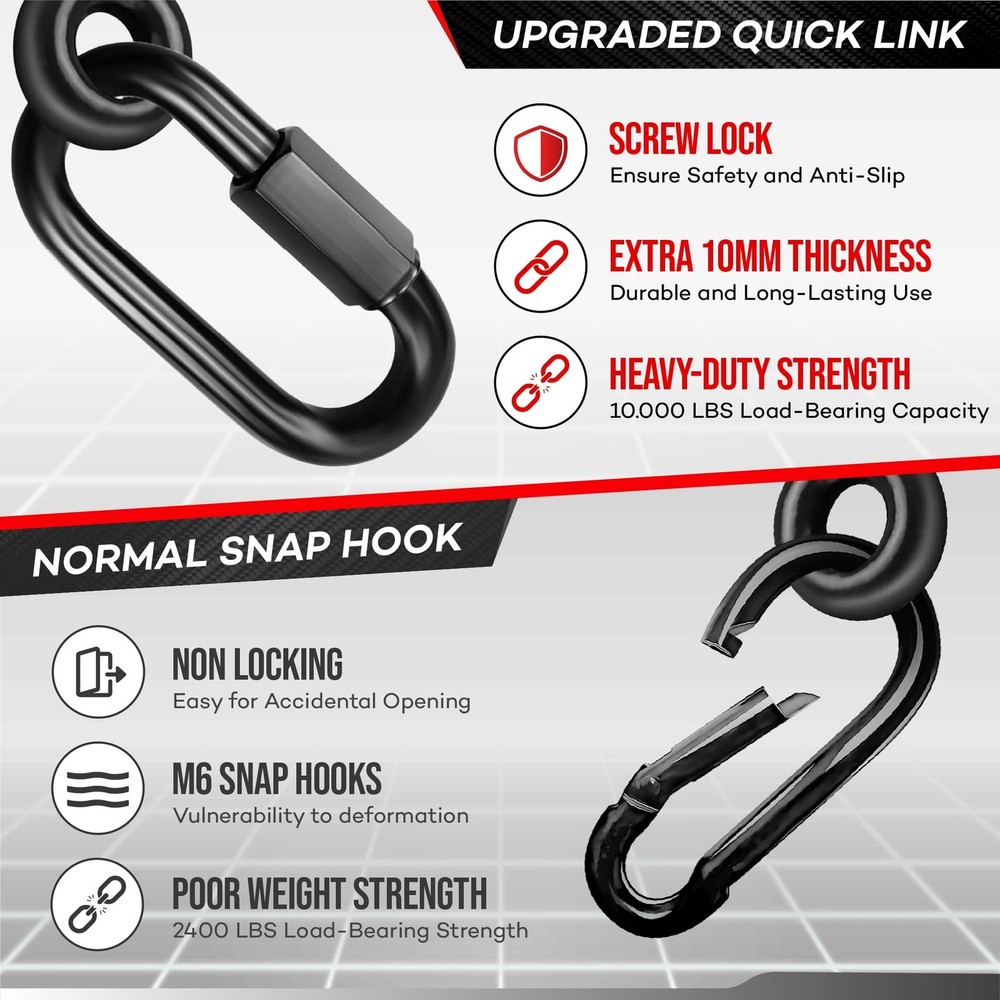 [Premium] Swing Hanger, Heavy Duty 10MM Solid Swing Set Hardware, Swing Hooks...