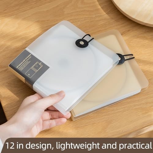 CD Case, 1Capacity CD/DVD Case Holders Wallet Hard Plastic 2 Translucent White