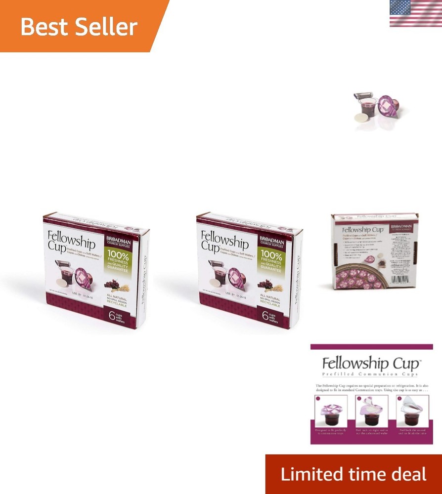 Convenient Pre-filled Communion Cups: Juice and Wafer Set for Easy Service