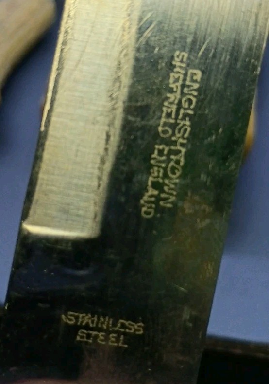 VINTAGE STAG HANDLE MIXED KITCHEN CARVING UTENSILS LOT