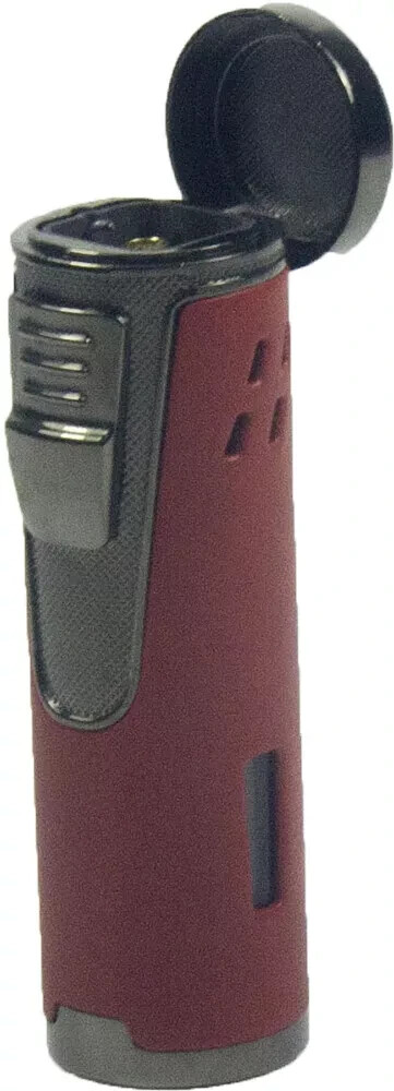 Quintuple Flame Cigar Torch Lighter with Cigar Punch Cutter Adjustable Flame