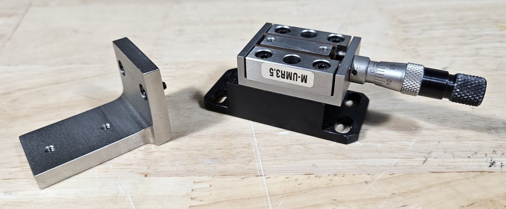 Newport M-UMR3.5 Linear Stage with Micrometer and Mounting Brackets - READ