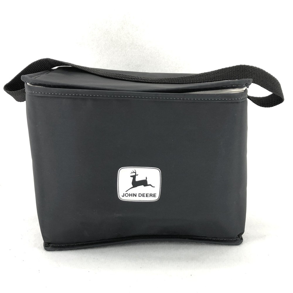Vintage John Deere Soft Cooler Black Rectangular W/ Strap