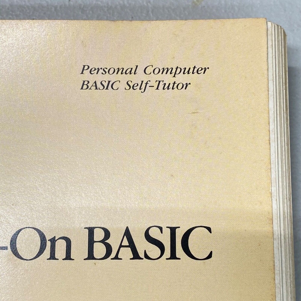 IBM PCjr Computer Manual Hands On Basic for 80s Personal Comp Spiral Book 1983