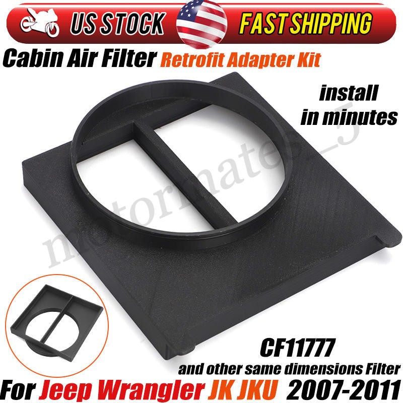 Cabin Filter Retrofit Kit Compatible with Jeep Wrangler JK JKU  2007 08 09 10 11