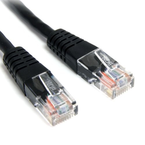 StarTech M45PATCH1BK 1ft Cat5e Black RJ45 Patch Cable