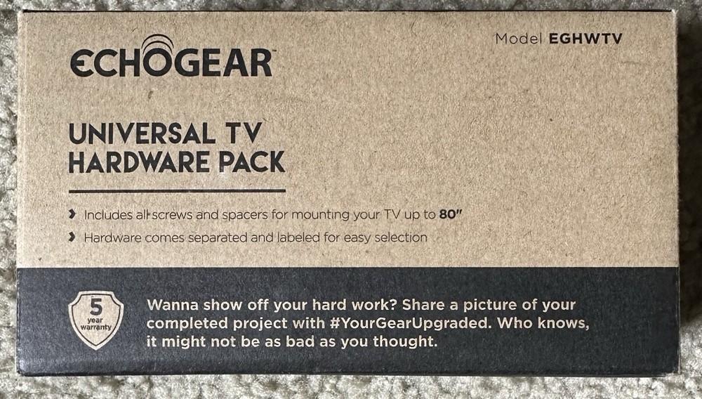 Echogear Universal TV Mounting Hardware Pack Compatible With All EGHWTV