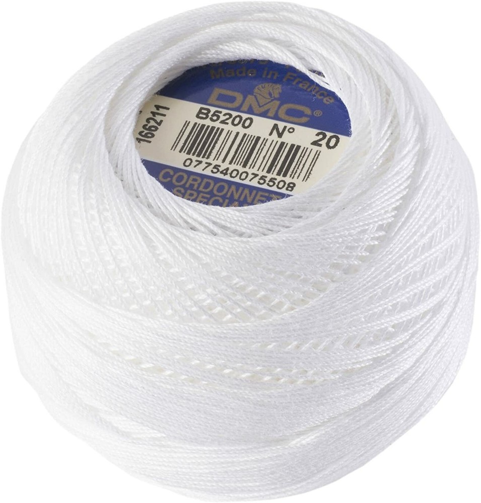 OFFER 10 BALLS CORDONNET SPECIAL DMC 60 WHITE