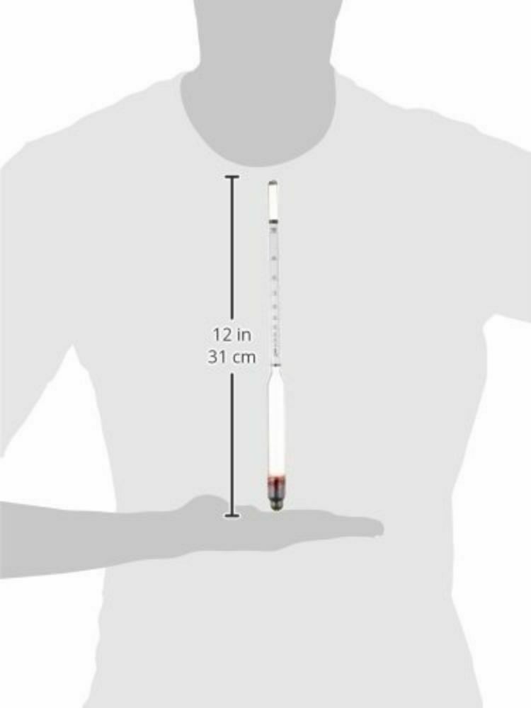 Hydrometer Alcohol Meter Tralle Test Kit 0-200 Proof Traceable Alcoholometer ❤