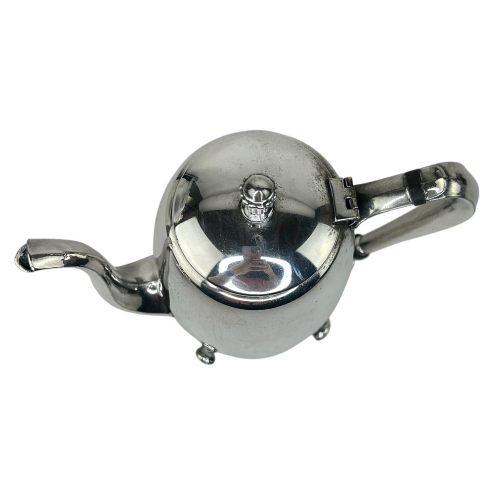 Vintage Silver Plated Over Copper Tea/Coffee Pot 10" Heavy