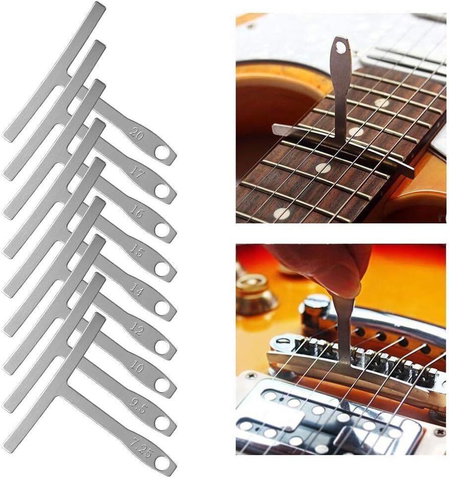 14Pcs Understring Radius Gauge For Guitar Bass Setup Luthier DIY Luthier Tools