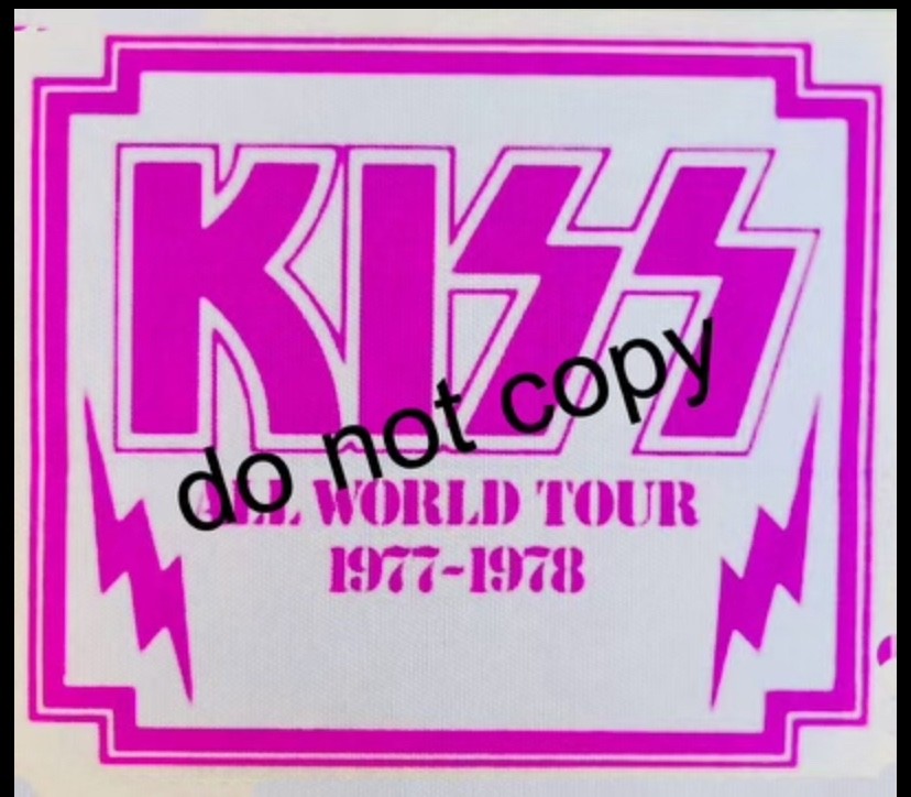 Kiss backstage pass for their 19 77–78 world tour