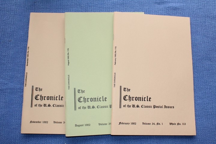 The Chronicle of US Classic Postal Issues Partial year 1982 BlueLakeStamps Great