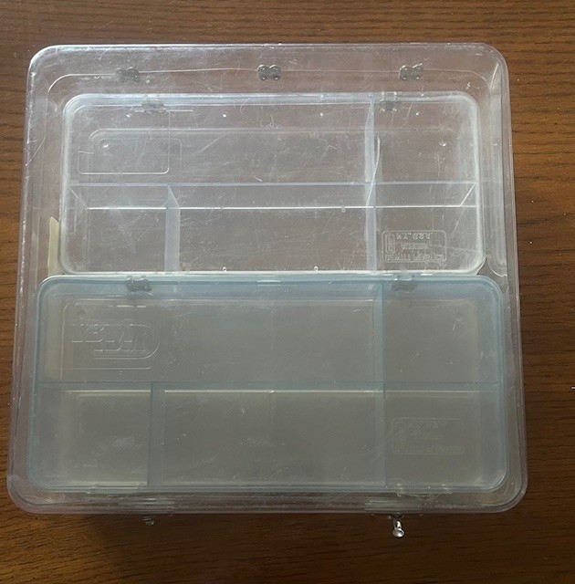 Vintage IBM branded storage cases, plastic coplymer, snap closures, hinged