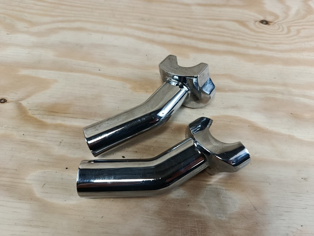 (K) CHROME 4" PULLBACK RISERS FOR 1" HANDLEBARS HARLEY DAVIDSON