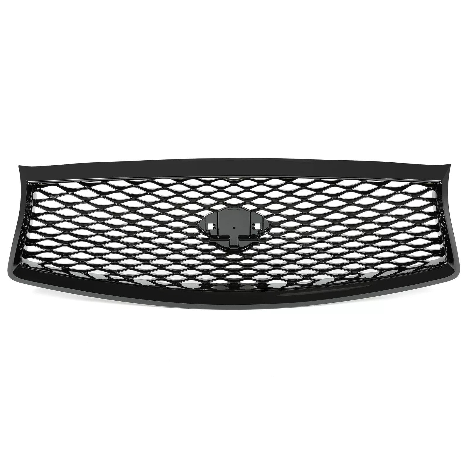 For Infiniti Q50 2014-2016 2017 Front Bumper Upper Grille Gloss Black Grill JDM