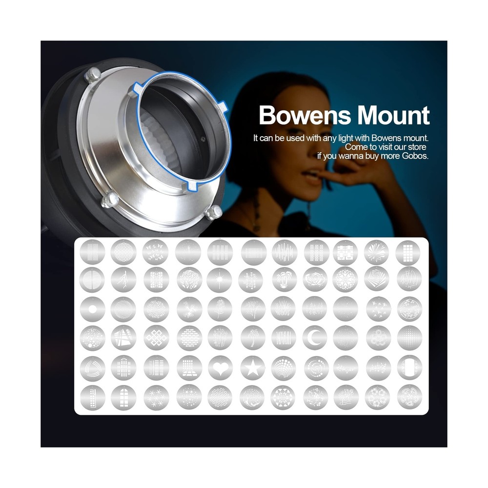 Wellmaking Bowens Mount Optical Snoot Conical, Flash Projector Attachment, Sp...