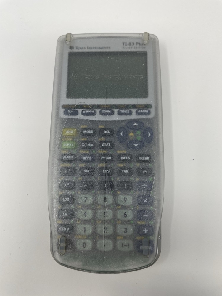 Texas Instruments TI83 Plus Silver Edition Graphing Calculator Tested-Works