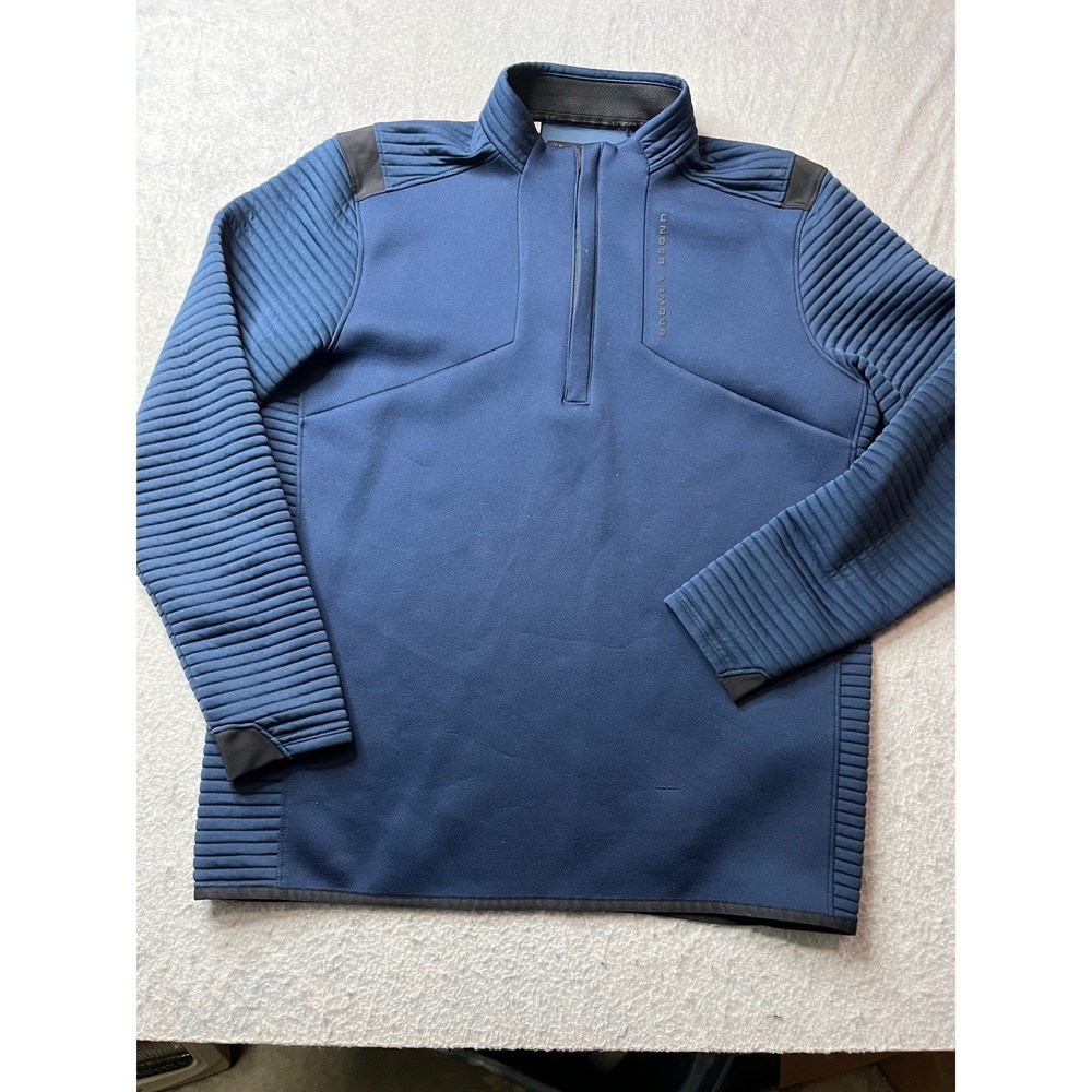 Under Armour ColdGear Men's Blue 1/4 Zip Pullover Sweater Size L
