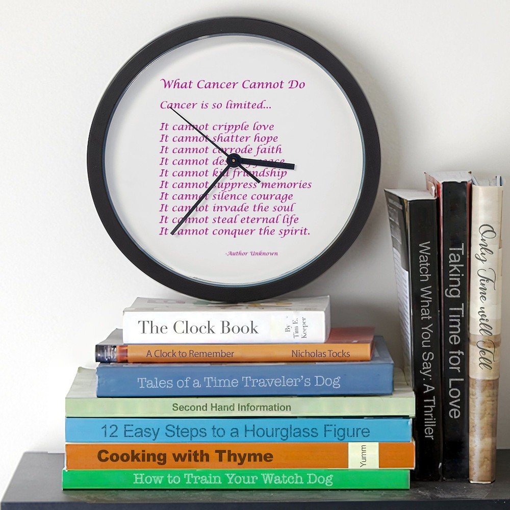 CafePress What Cancer Cannot Do Poem 10" Wall Clock (906239404)