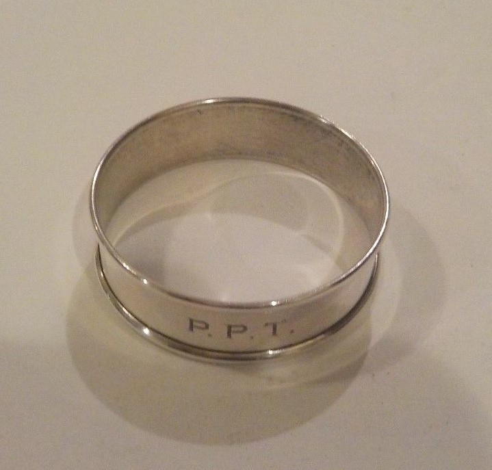 Gorham Sterling Silver Napkin Ring, Monogram, 10 grams
