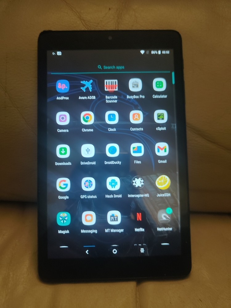 Rooted Alcatel 3T 8 Pentester Ethical Hacker Device