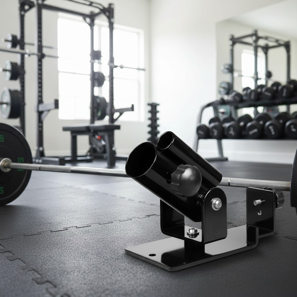 Heavy-Duty Landmine Handle with Textured Rubber Grip for Strength Training