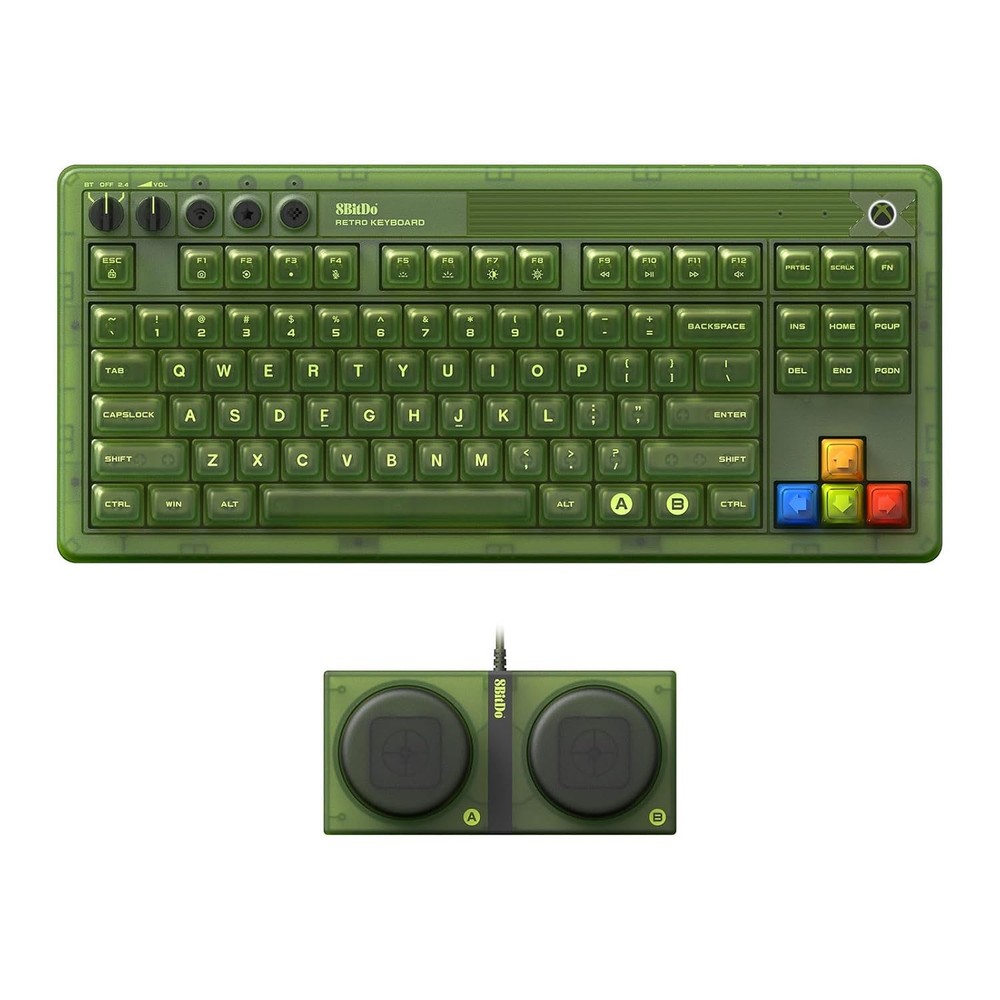 8BitDo Retro 87 Mechanical Gaming Keyboard for Windows & Android - Xbox Edition