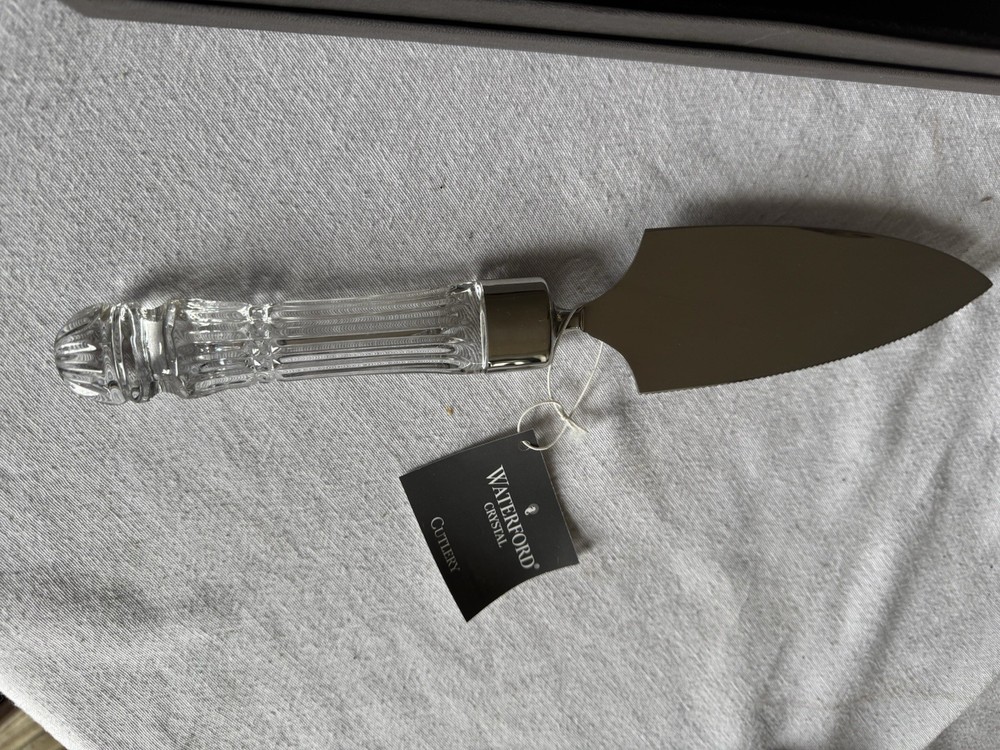 Waterford Crystal Cake Knife Server With Original Box