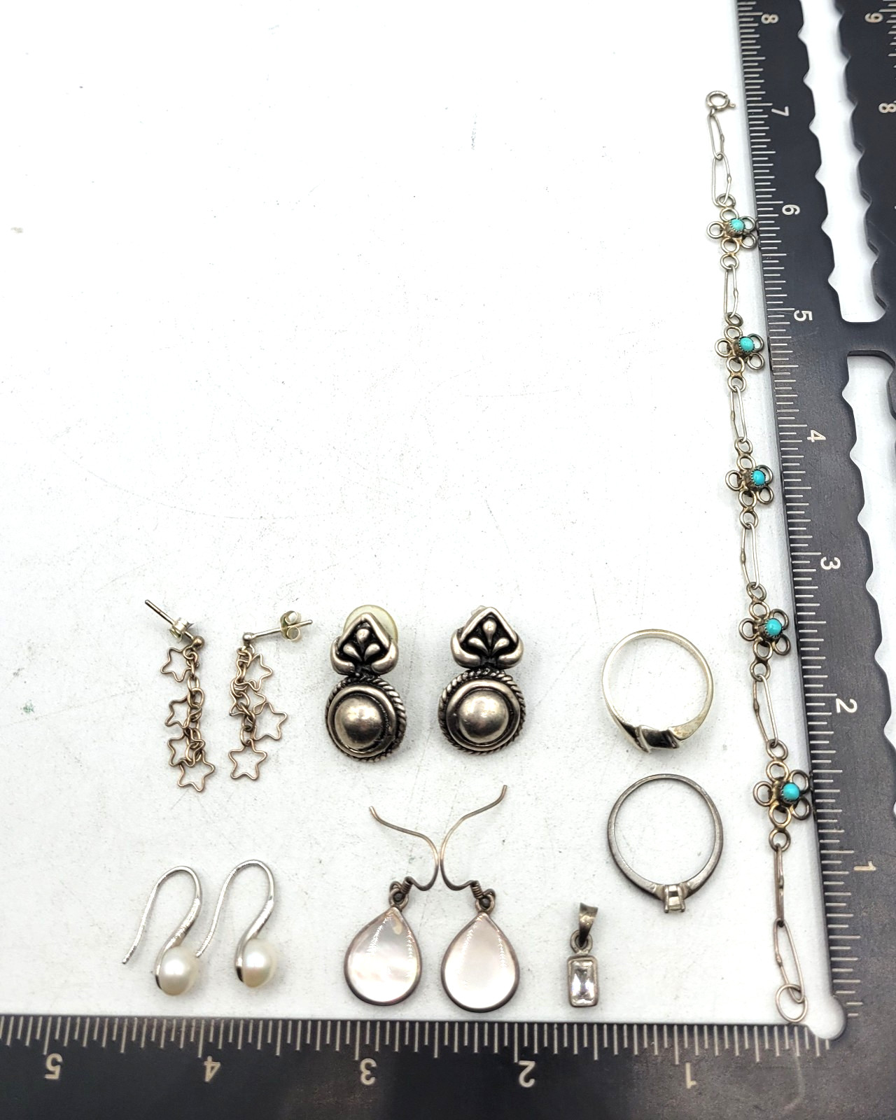 Sterling Silver Mixed Lot Of 8 Jewelry