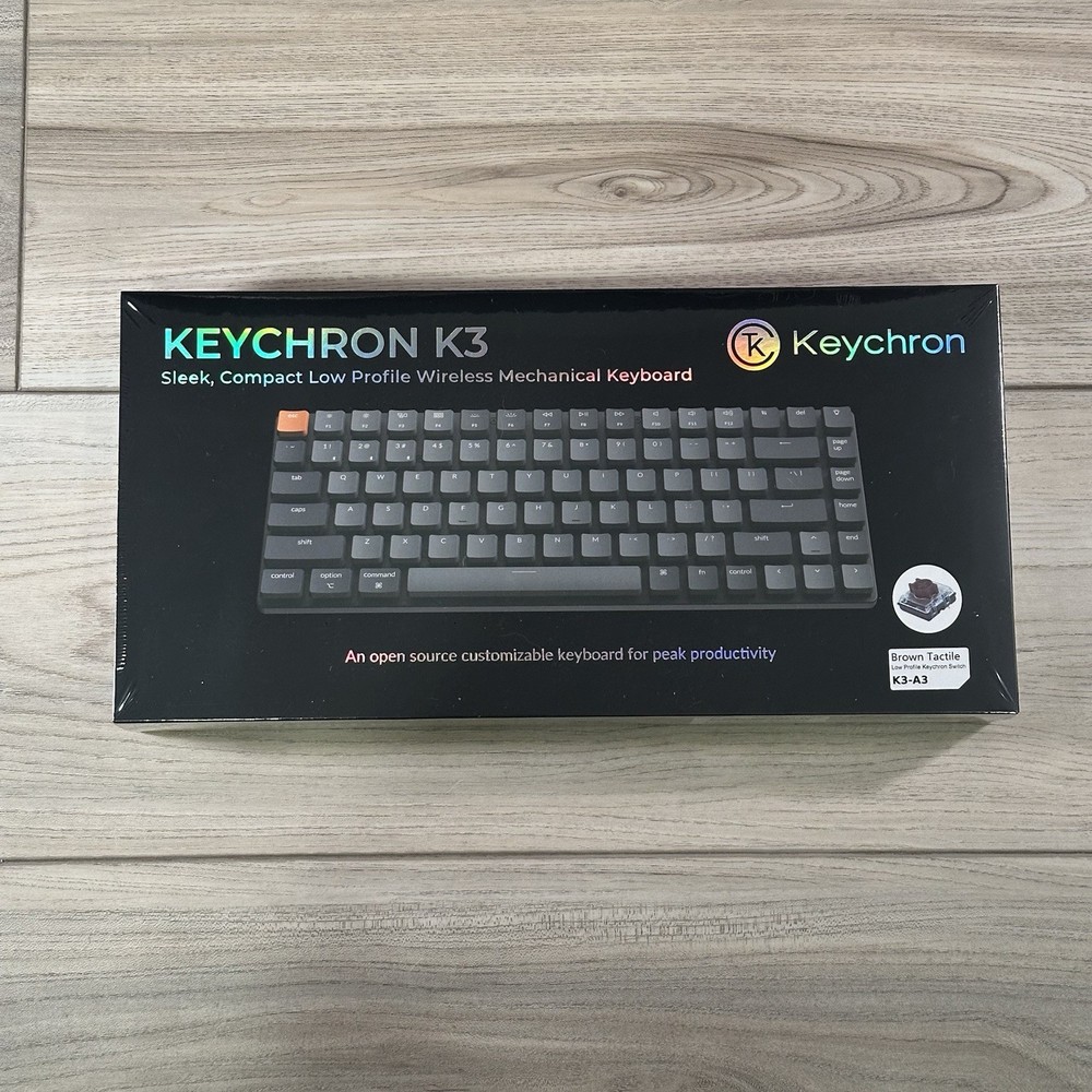 Keychron K3 Version 2 84 Keys,Brown Switch, Ultra-Slim Wireless Bluetooth/Wired