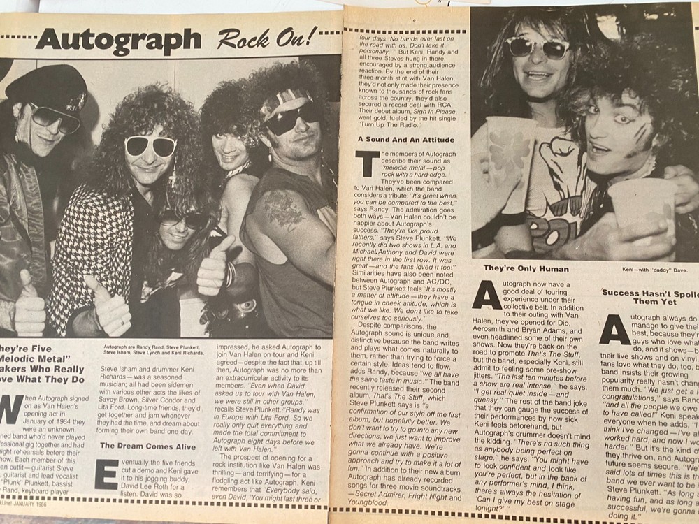 Autograph, Two Page Vintage Clipping