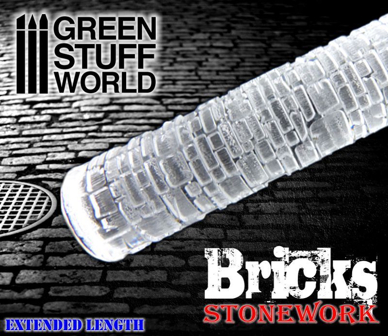 Rolling Pin - BRICKS Texture - Create your own bases - compatible with Warhammer