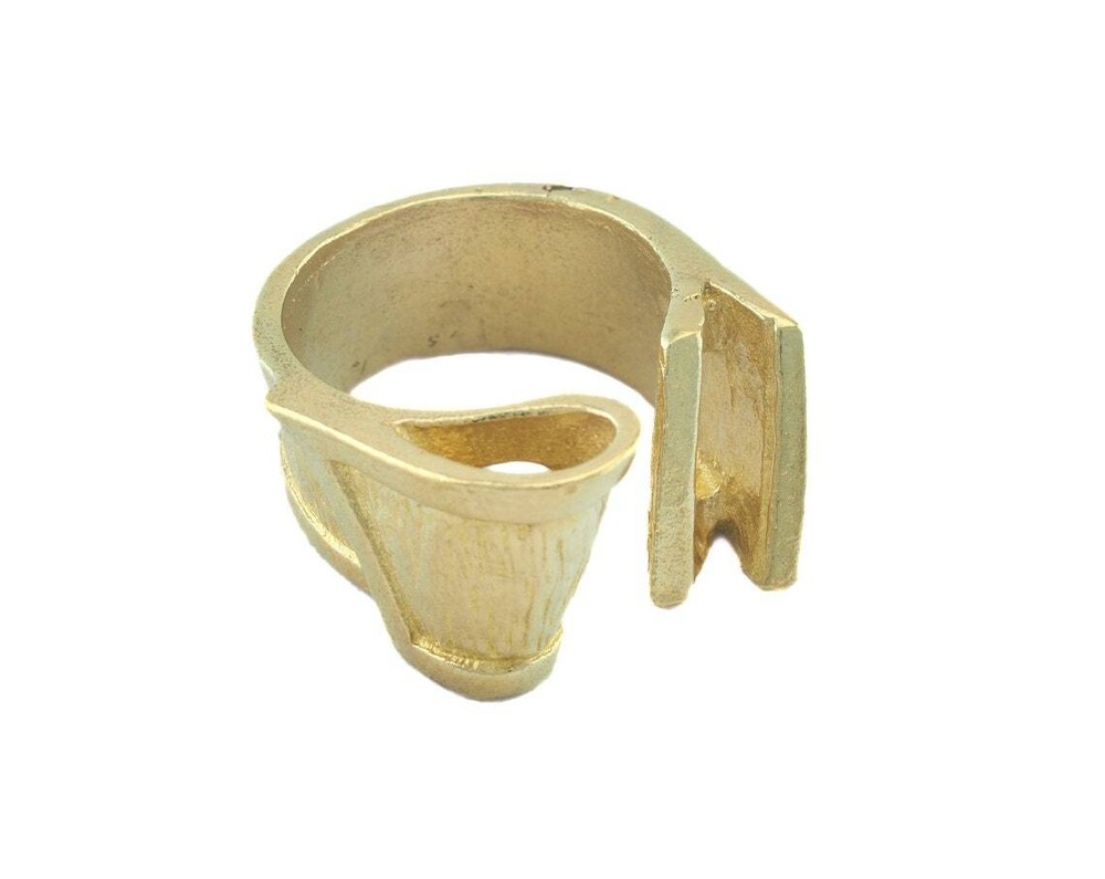 Adjustable Ring Raw Brass (18.5mm 8.5US inner size) 3267 ring28