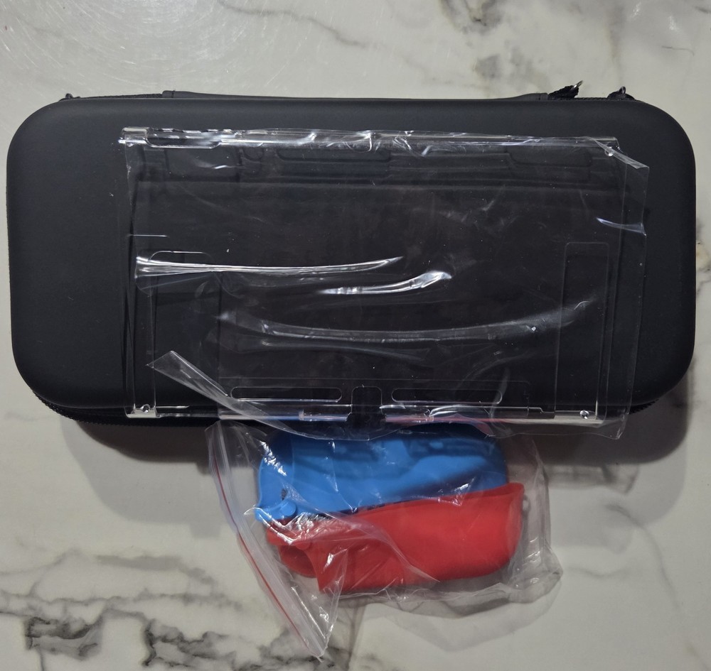 Nintendo Switch Accessories With Carrying Case - Black Case - SEE DESCRIPTION