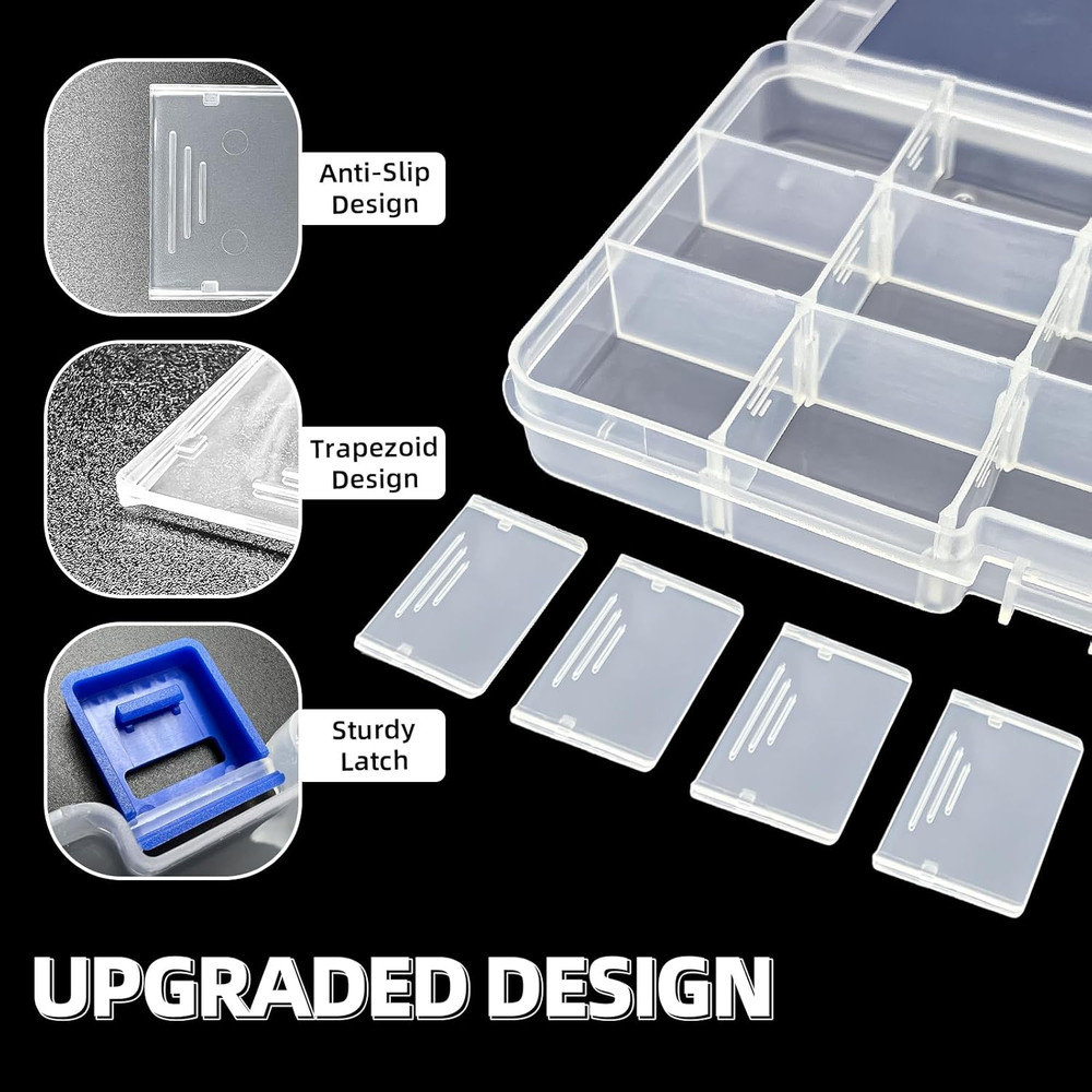 Plastic Organizer Container Storage Box Adjustable Divider Removable Grid Compar