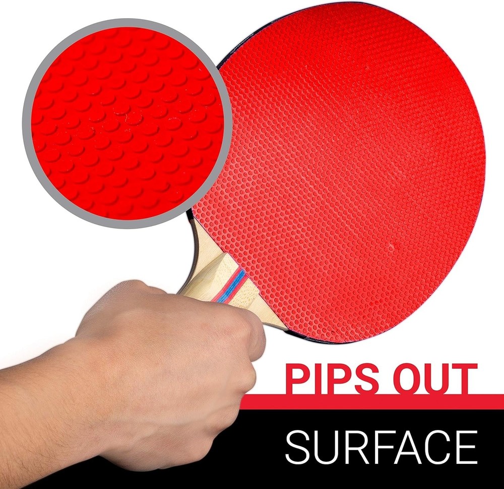 2 Player Table Tennis Paddle Kit - Durable Paddles for Exceptional Control
