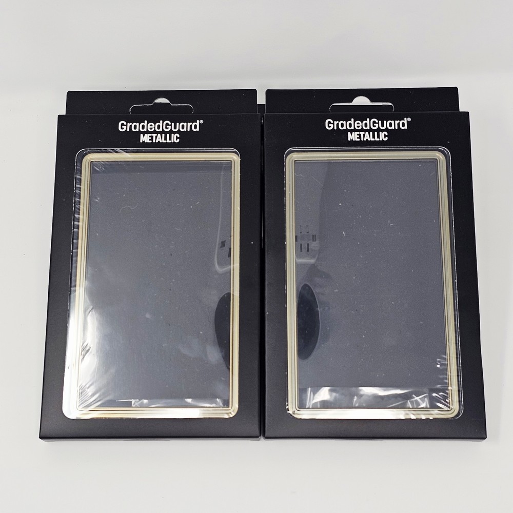 (2) Gold Metallic GradedGuard PSA Graded Card Case Guard Protector Stackable