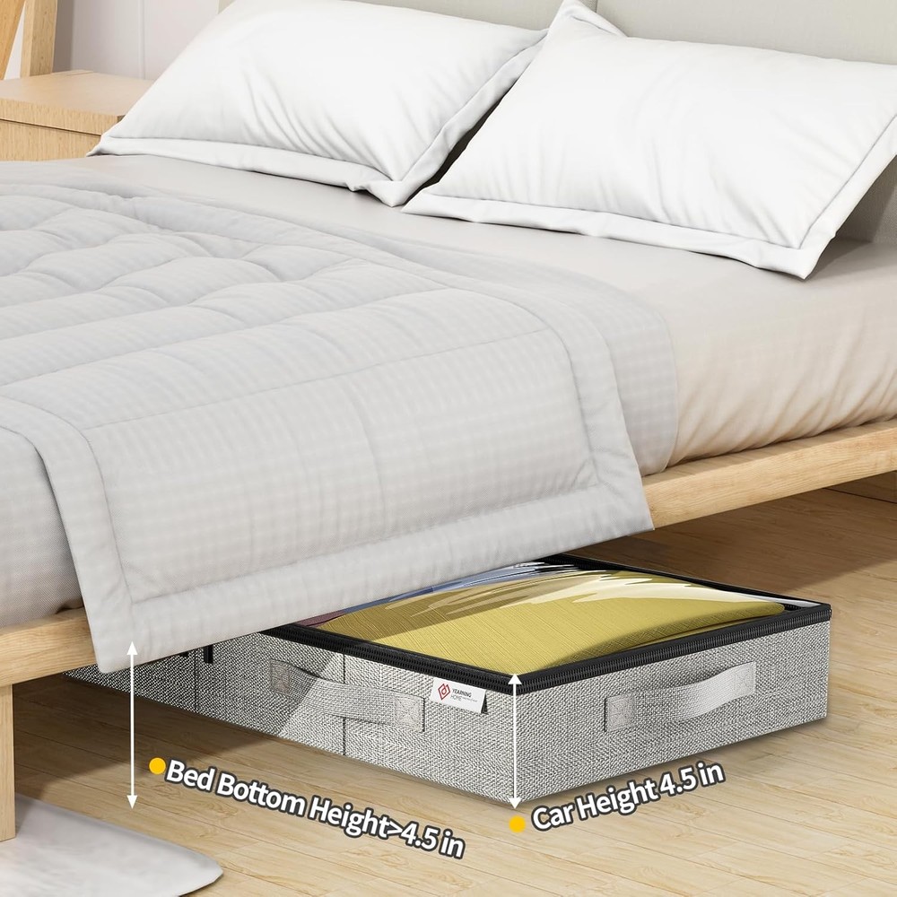 Under Bed Storage Containers, Low Profile Underbed Storage with Sturdy Sidewalls